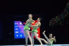 Women's group representing Azerbaijan performs at 12th FIG Acrobatic Gymnastics World Age Group Competitions in Baku (PHOTO)