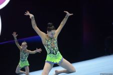 Women's group representing Azerbaijan performs at 12th FIG Acrobatic Gymnastics World Age Group Competitions in Baku (PHOTO)