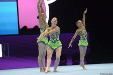 Women's group representing Azerbaijan performs at 12th FIG Acrobatic Gymnastics World Age Group Competitions in Baku (PHOTO)