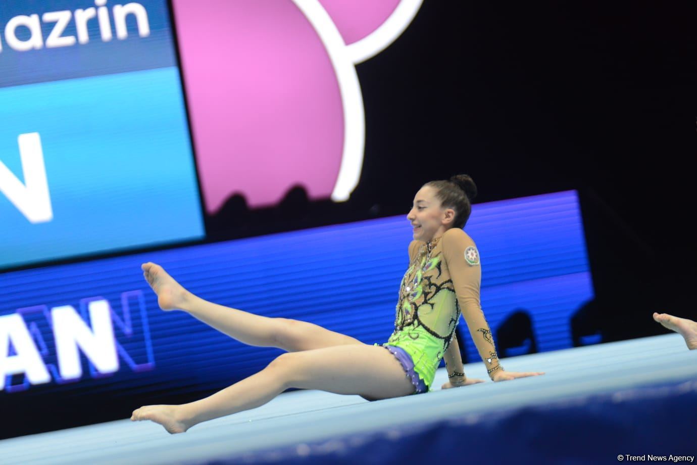 Women's group representing Azerbaijan performs at 12th FIG Acrobatic Gymnastics World Age Group Competitions in Baku (PHOTO)
