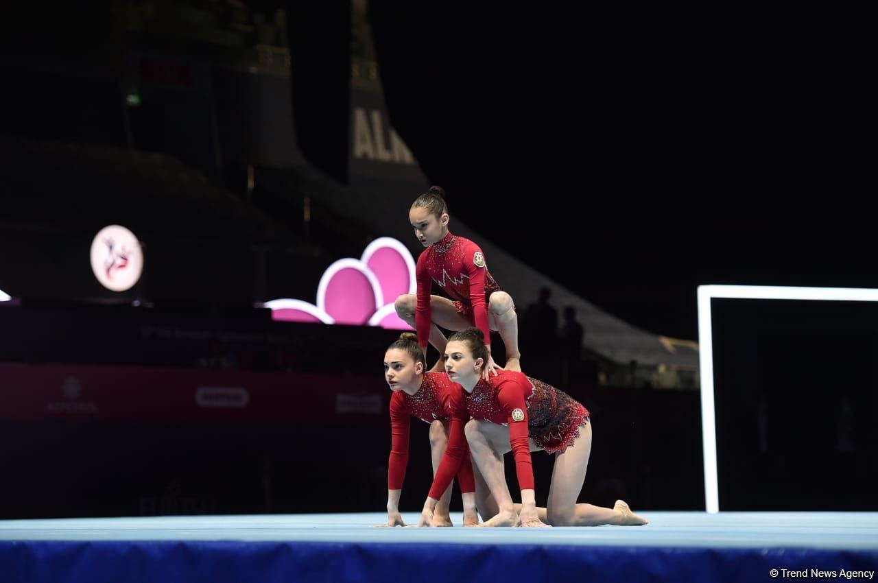 Azerbaijani women's group takes fourth intermediate place at
World Acrobatic Gymnastics Competition (PHOTO)
