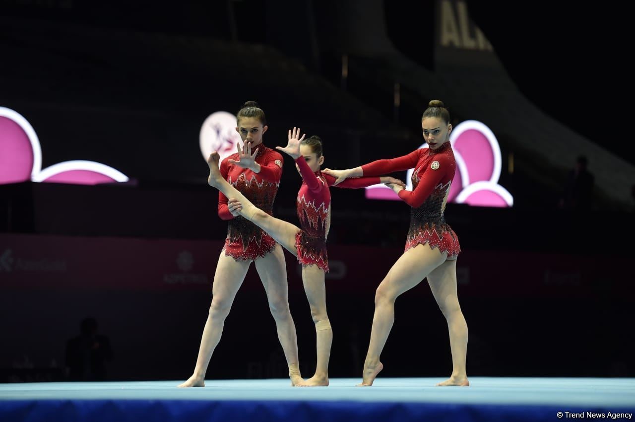 Azerbaijani women's group takes fourth intermediate place at
World Acrobatic Gymnastics Competition (PHOTO)