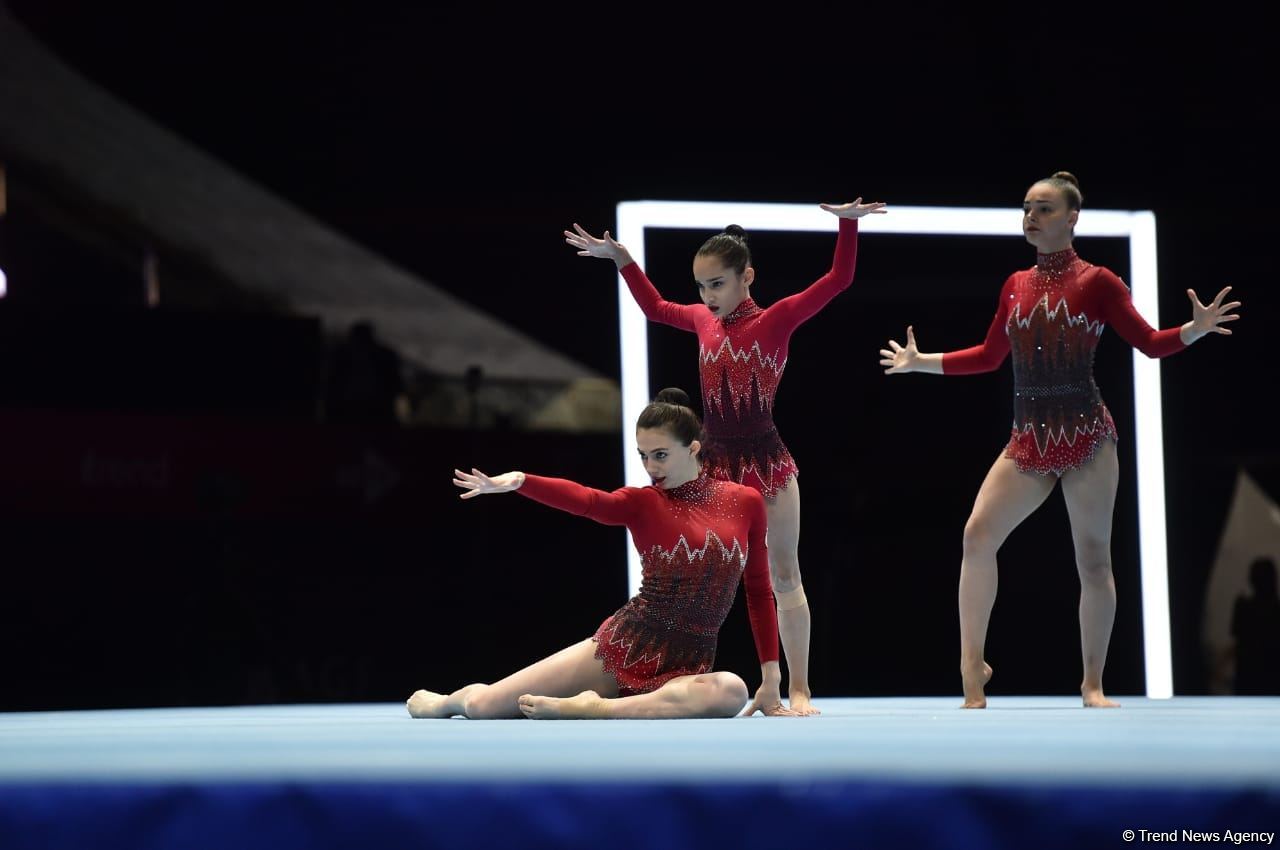 Azerbaijani women's group takes fourth intermediate place at
World Acrobatic Gymnastics Competition (PHOTO)