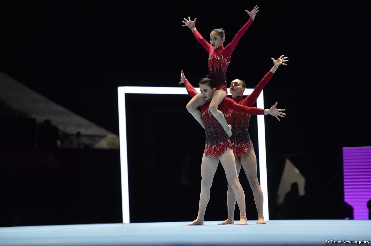 Azerbaijani women's group takes fourth intermediate place at
World Acrobatic Gymnastics Competition (PHOTO)