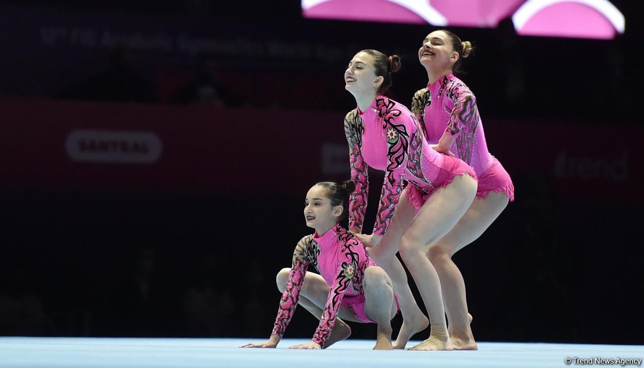 Azerbaijani women's group ranks first at 12th FIG Acrobatic Gymnastics World Age Group Competitions in Baku (PHOTO)