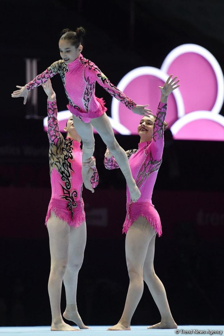 Azerbaijani women's group ranks first at 12th FIG Acrobatic Gymnastics World Age Group Competitions in Baku (PHOTO)