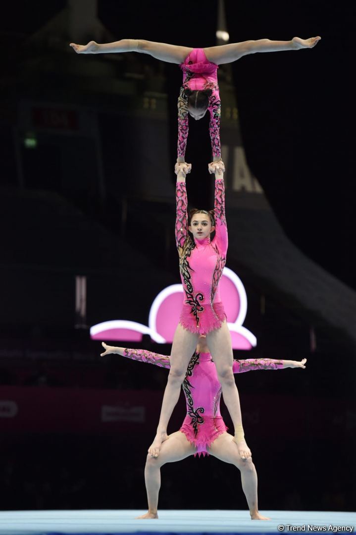 Azerbaijani women's group ranks first at 12th FIG Acrobatic Gymnastics World Age Group Competitions in Baku (PHOTO)
