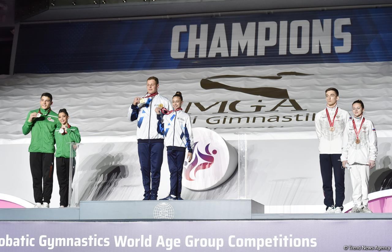 Baku hosts awards ceremony for winners of 12th FIG Acrobatic Gymnastics World Age Group Competitions (PHOTO)