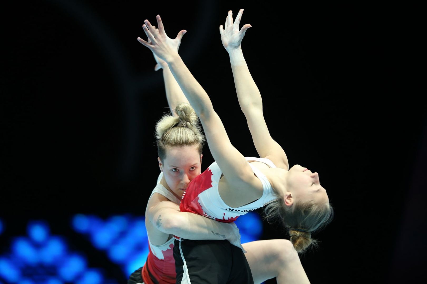 Podium training of participants of 28th FIG Acrobatic Gymnastics World Championships held in Azerbaijan's National Gymnastics Arena (PHOTO REPORT)