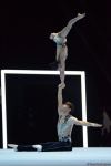 Azerbaijani gymnasts demonstrate balance exercise at World Championships in Baku (PHOTO)