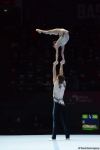 Azerbaijani gymnasts demonstrate balance exercise at World Championships in Baku (PHOTO)