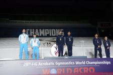 Award ceremony among women's and men's pairs takes place at 28th FIG Acrobatic Gymnastics World Championships in Baku (PHOTO)