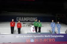 Award ceremony among women's and men's pairs takes place at 28th FIG Acrobatic Gymnastics World Championships in Baku (PHOTO)