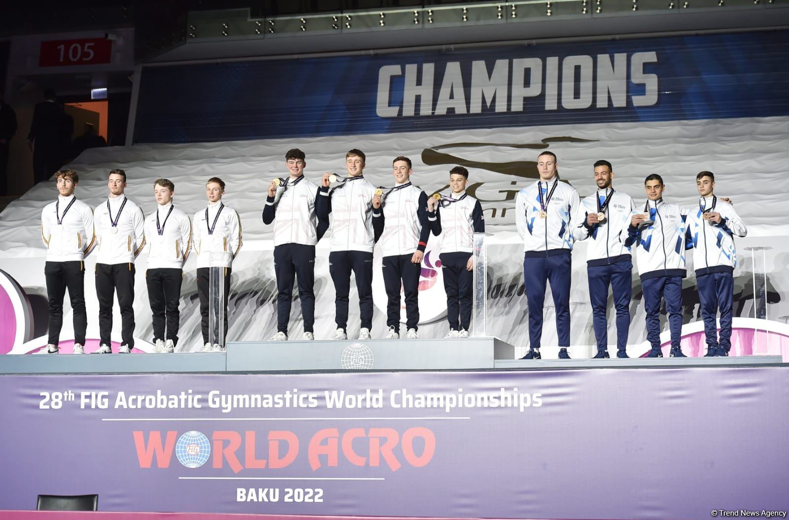Awards ceremony among mixed pairs, women's and men's groups held at 28th FIG Acrobatic Gymnastics World Championships in Baku (PHOTO)
