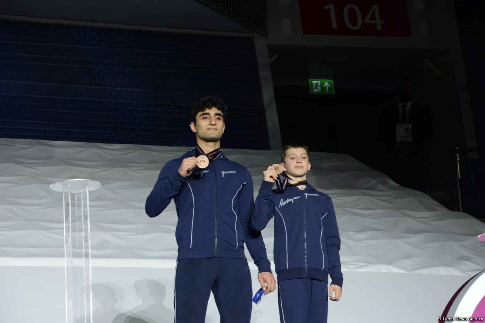 Award ceremony among women's and men's pairs takes place at 28th FIG Acrobatic Gymnastics World Championships in Baku (PHOTO)