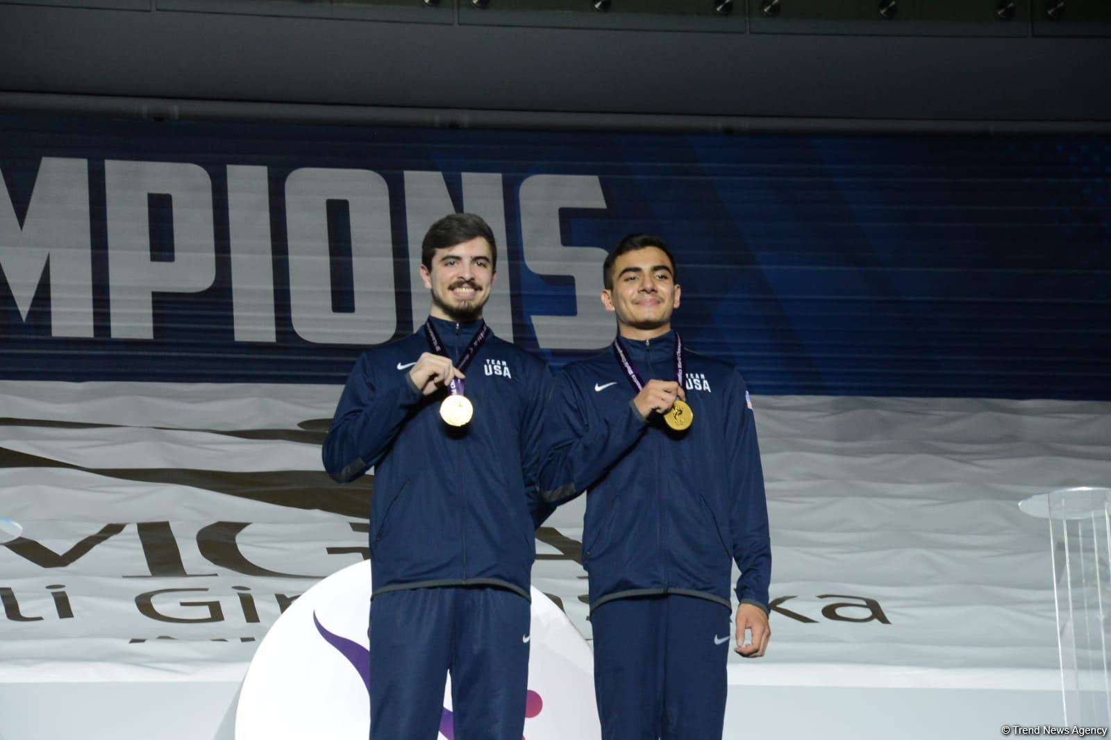 Award ceremony among women's and men's pairs takes place at 28th FIG Acrobatic Gymnastics World Championships in Baku (PHOTO)