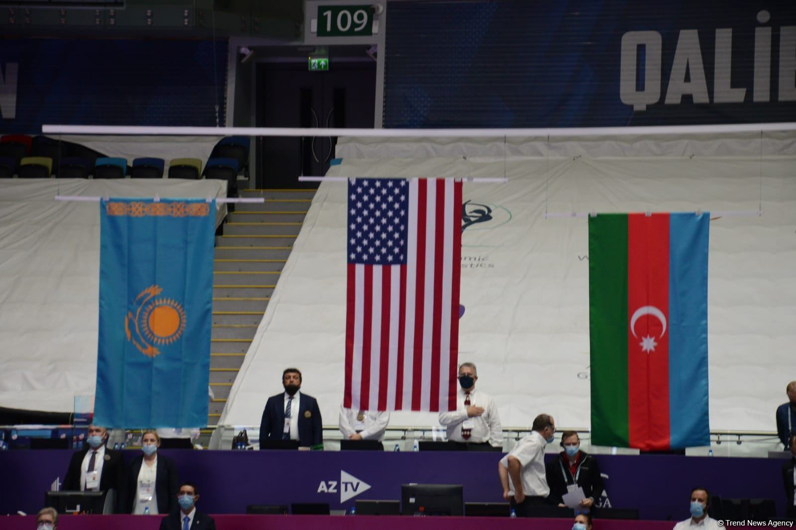 Award ceremony among women's and men's pairs takes place at 28th FIG Acrobatic Gymnastics World Championships in Baku (PHOTO)