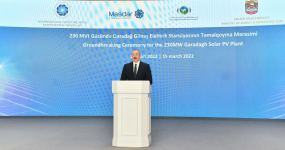President Ilham Aliyev attends groundbreaking ceremony for Garadagh Solar Power Plant (PHOTO/VIDEO)