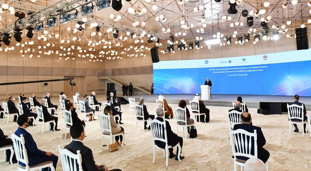President Ilham Aliyev attends groundbreaking ceremony for Garadagh Solar Power Plant (PHOTO/VIDEO)