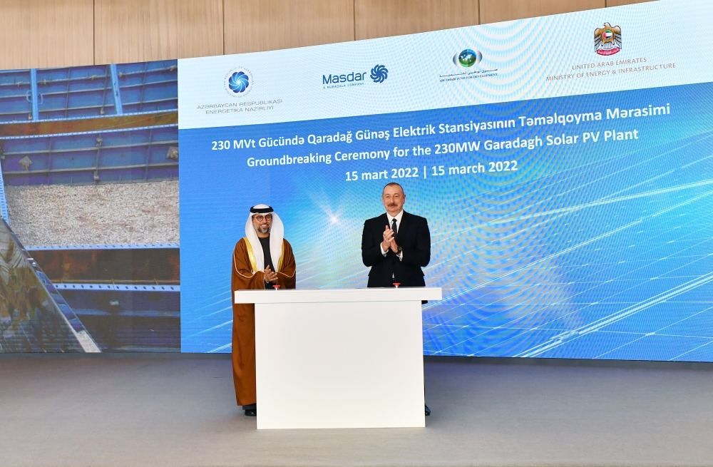 President Ilham Aliyev attends groundbreaking ceremony for Garadagh Solar Power Plant (PHOTO/VIDEO)