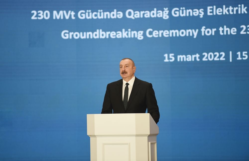 President Ilham Aliyev attends groundbreaking ceremony for Garadagh Solar Power Plant (PHOTO/VIDEO)