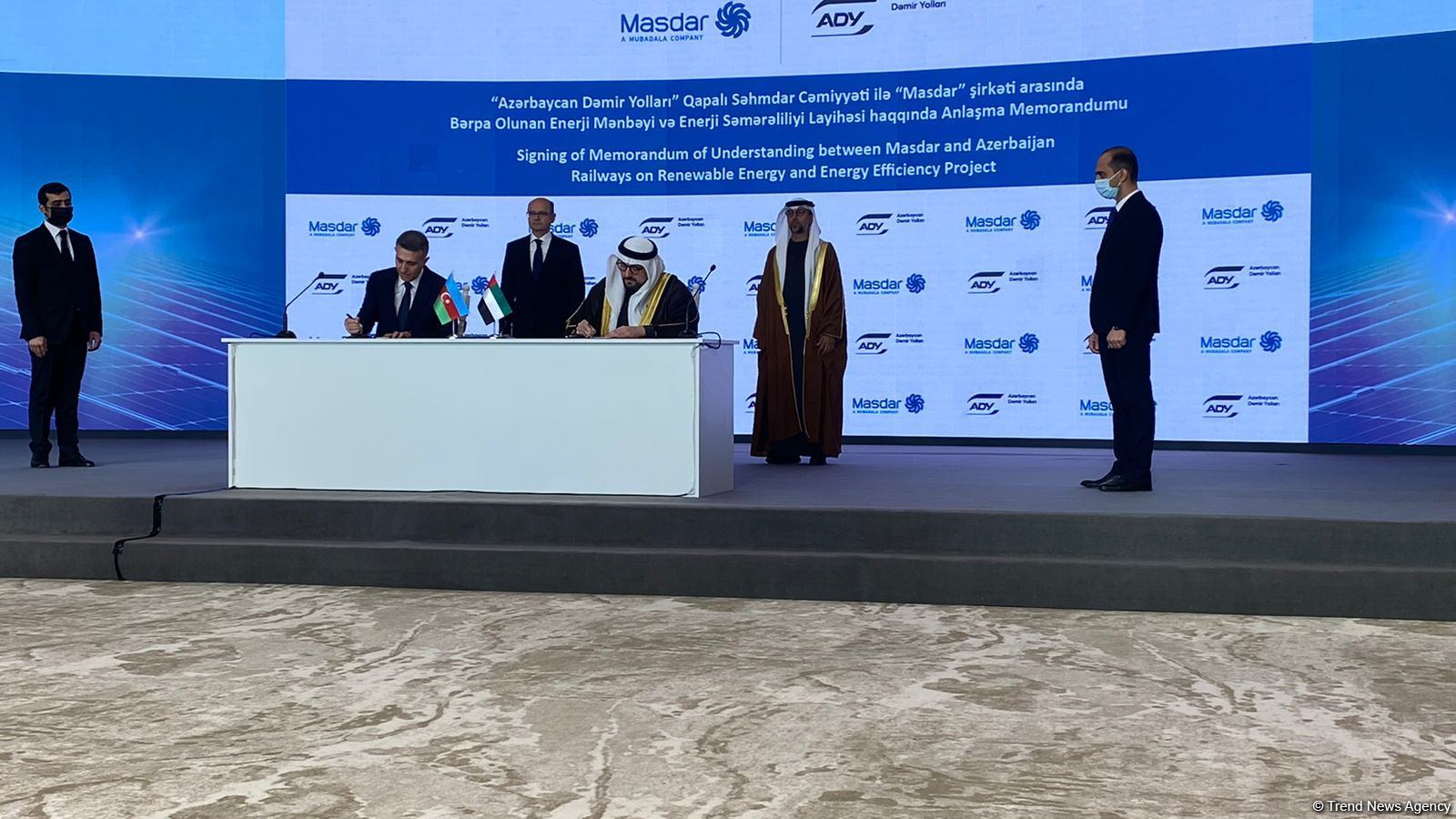 Azerbaijan, UAE’s Masdar company sign several agreements on renewable energy sources (PHOTO)