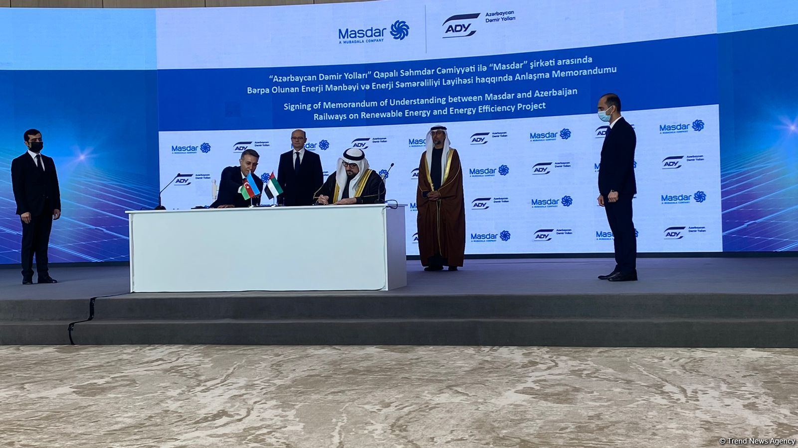 Azerbaijan, UAE’s Masdar company sign several agreements on renewable energy sources (PHOTO)
