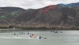 President Ilham Aliyev and First Lady Mehriban Aliyeva attend opening ceremony of first rowing training session in Sugovushan settlement (PHOTO/VIDEO)