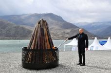 President Ilham Aliyev congratulates Azerbaijani people from Sugovushan (PHOTO/VIDEO)