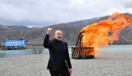 President Ilham Aliyev congratulates Azerbaijani people from Sugovushan (PHOTO/VIDEO)