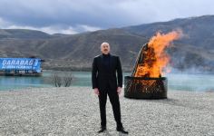 President Ilham Aliyev congratulates Azerbaijani people from Sugovushan (PHOTO/VIDEO)