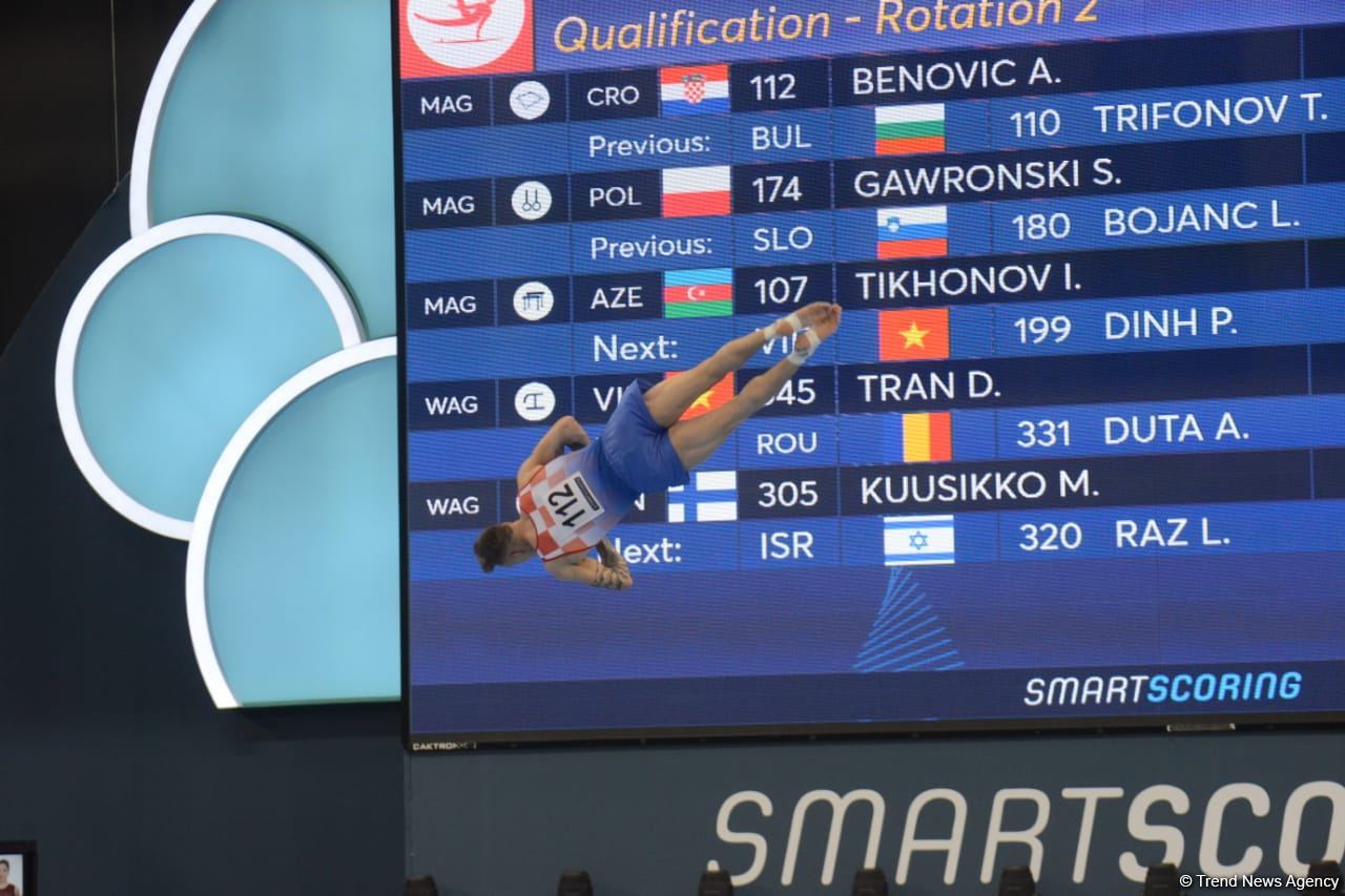 First day of FIG Artistic Gymnastics Apparatus World Cup starts in Baku (PHOTO)
