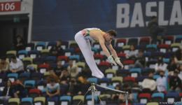 Athletes demonstrate spirit, dexterity and commitment in competitions for finals at FIG World Cup in Azerbaijan’s Baku (PHOTO)