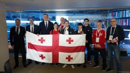 Georgian ambassador, athletes meet at FIG Artistic Gymnastics World Cup in Baku (PHOTO)