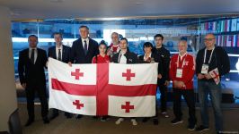 Georgian ambassador, athletes meet at FIG Artistic Gymnastics World Cup in Baku (PHOTO)