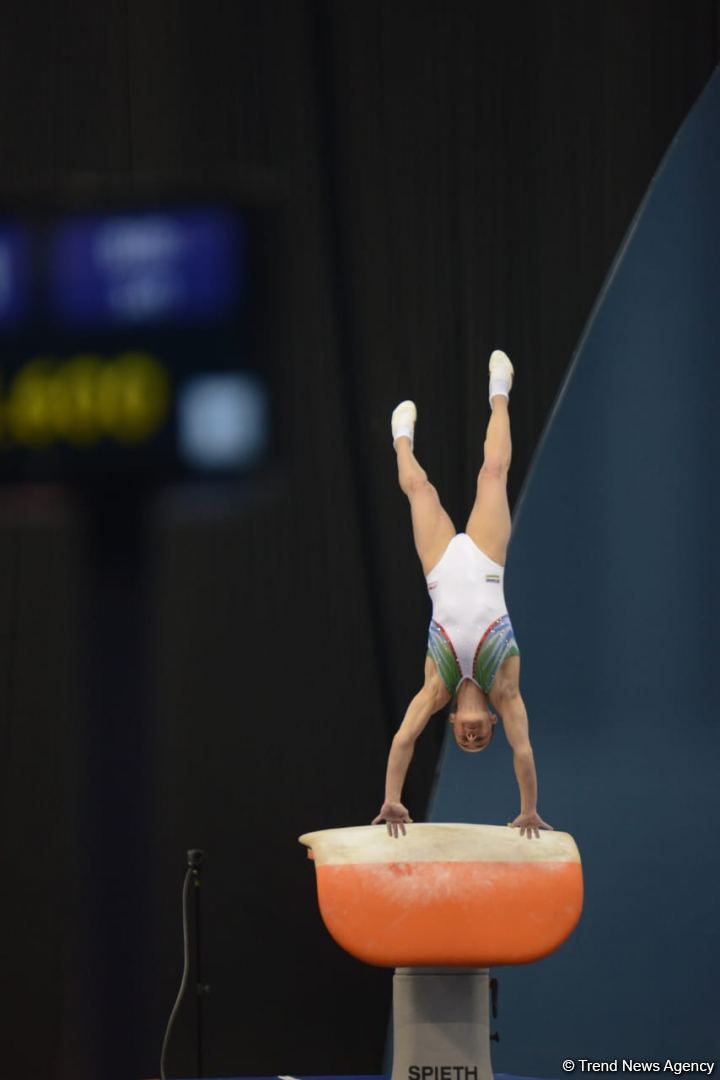Uzbek gymnast grabs gold in vault at FIG World Cup in Baku (PHOTO)