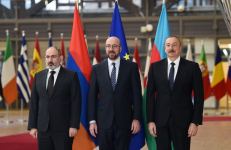 Meeting of President Ilham Aliyev with President of European Council and Prime Minister of Armenia in format of working dinner was held in Brussels (PHOTO/VIDEO)