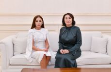 Azerbaijani, Kyrgyz first ladies meet (PHOTO/VIDEO)