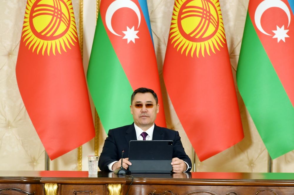 Presidents of Azerbaijan, Kyrgyzstan make press statements (PHOTO/VIDEO)