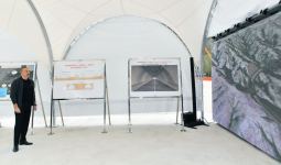 President Ilham Aliyev views construction of Ahmadbayli-Fuzuli-Shusha highway (PHOTO/VIDEO)