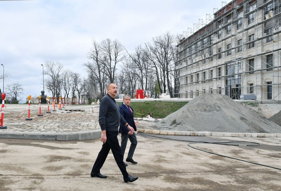 President Ilham Aliyev gets acquainted with major overhaul of administrative building and construction of conference hall in Shusha (PHOTO/VIDEO)