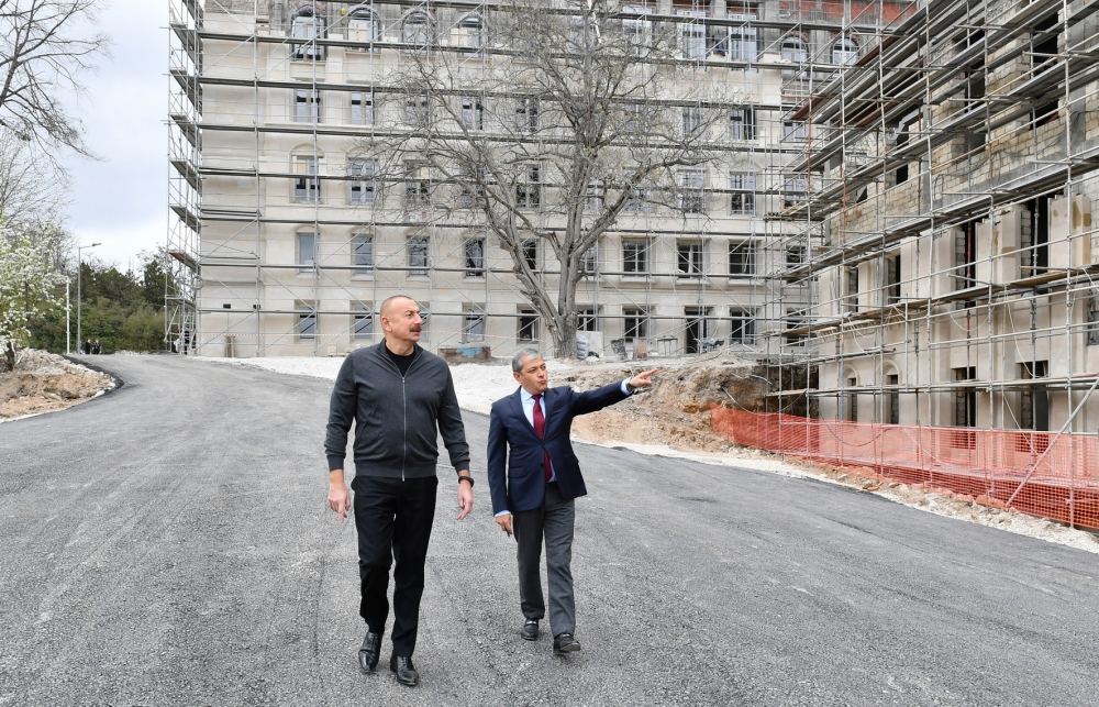 President Ilham Aliyev gets acquainted with major overhaul of administrative building and construction of conference hall in Shusha (PHOTO/VIDEO)