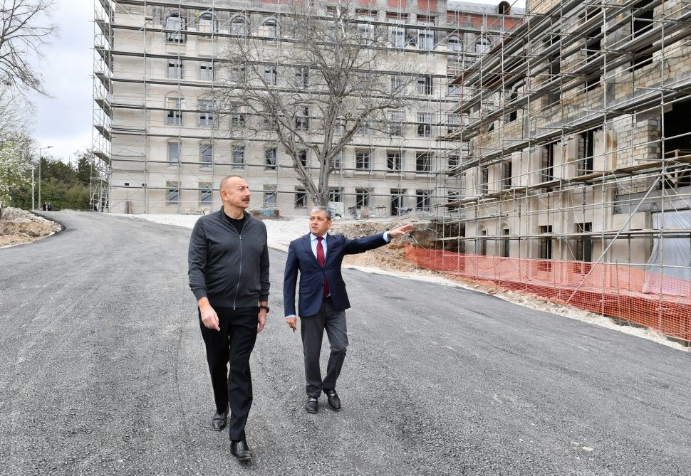 President Ilham Aliyev gets acquainted with major overhaul of administrative building and construction of conference hall in Shusha (PHOTO/VIDEO)