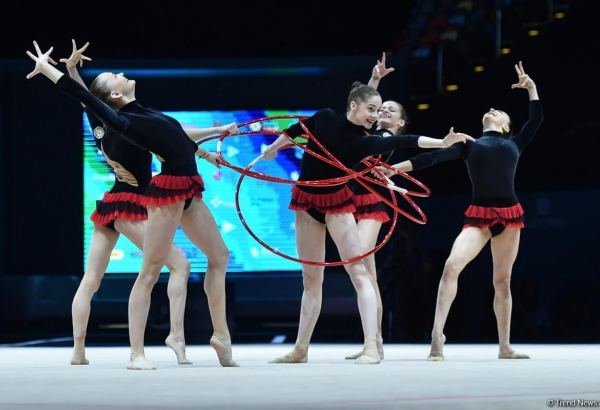 Azerbaijani team wins all-around silver in group exercises at FIG World Cup in Baku