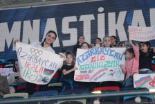 Azerbaijani athlete leading in ball exercises at FIG Rhythmic Gymnastics World Cup in Baku (PHOTO)
