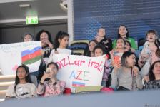 Azerbaijani athlete leading in ball exercises at FIG Rhythmic Gymnastics World Cup in Baku (PHOTO)