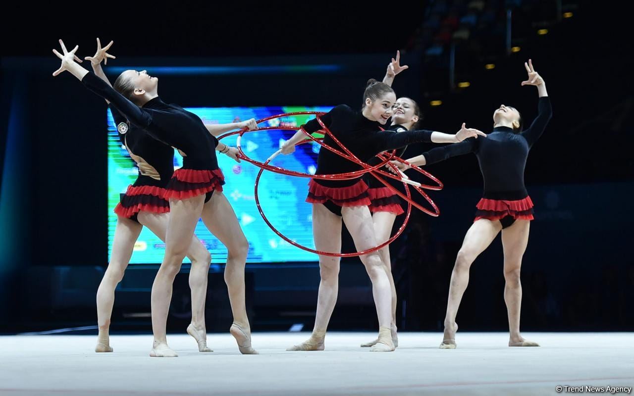 Azerbaijani team wins all-around silver in group exercises at FIG World Cup in Baku
