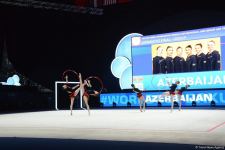Azerbaijani team takes first place in group exercises with five hoops at World Cup in Baku (PHOTO)