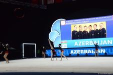 Azerbaijani team takes first place in group exercises with five hoops at World Cup in Baku (PHOTO)