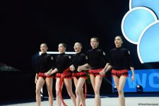 Azerbaijani team takes first place in group exercises with five hoops at World Cup in Baku (PHOTO)